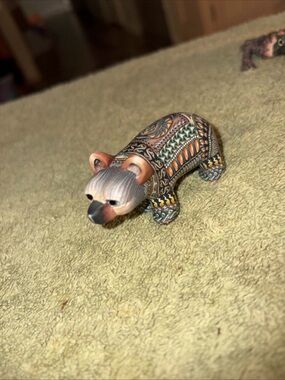 Hand-crafted by Jon Anderson  Decorative Bear Figurine in Multicolor